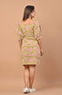 Pear Green Hand Block Print Cotton Dress (CRD07)